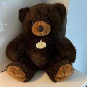 Vintage 80s Plush Gina Brown Teddy Bear